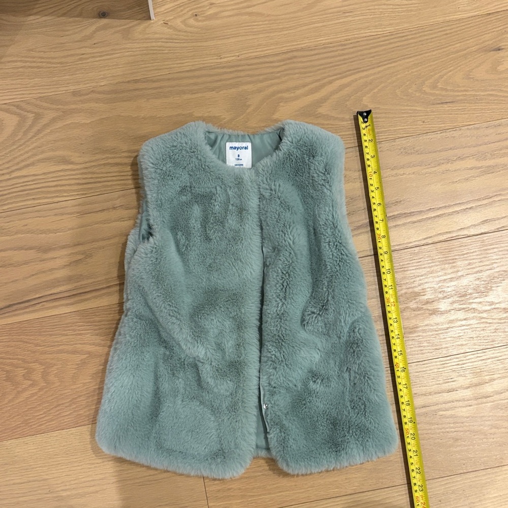 Mayoral Soft Green Faux Fur Vest for Kids